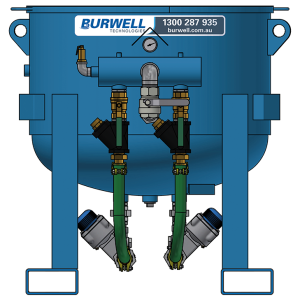 Half Tonne Double Outlet Blast Machine